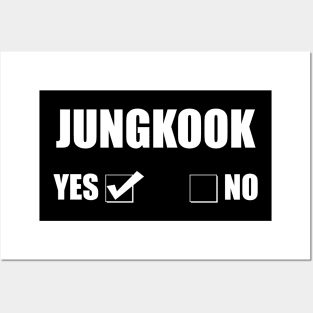 Jungkook Yes Or No Checkbox Posters and Art